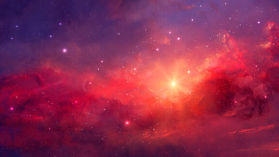 Space background Colorful nebula with two planet Elements furnished by NASA